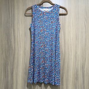 Loft dress Blue and orange floral